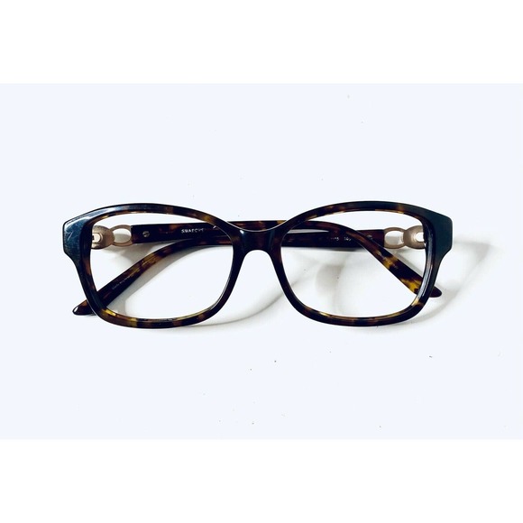 Swarovski Tortoise Rectangular Frame Glasses - Picture 6 of 12